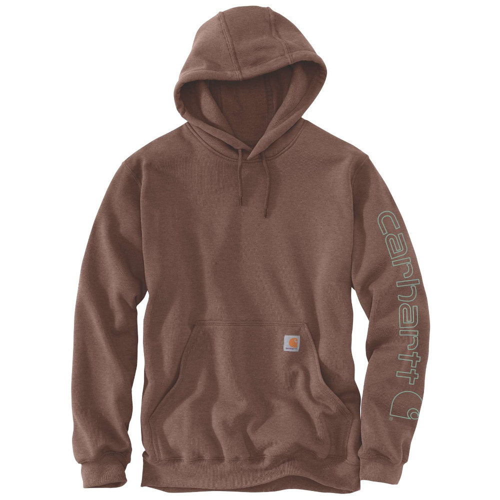 Carhartt Mens Polycotton Stretchable Sleeve Logo Hooded Sweatshirt Top