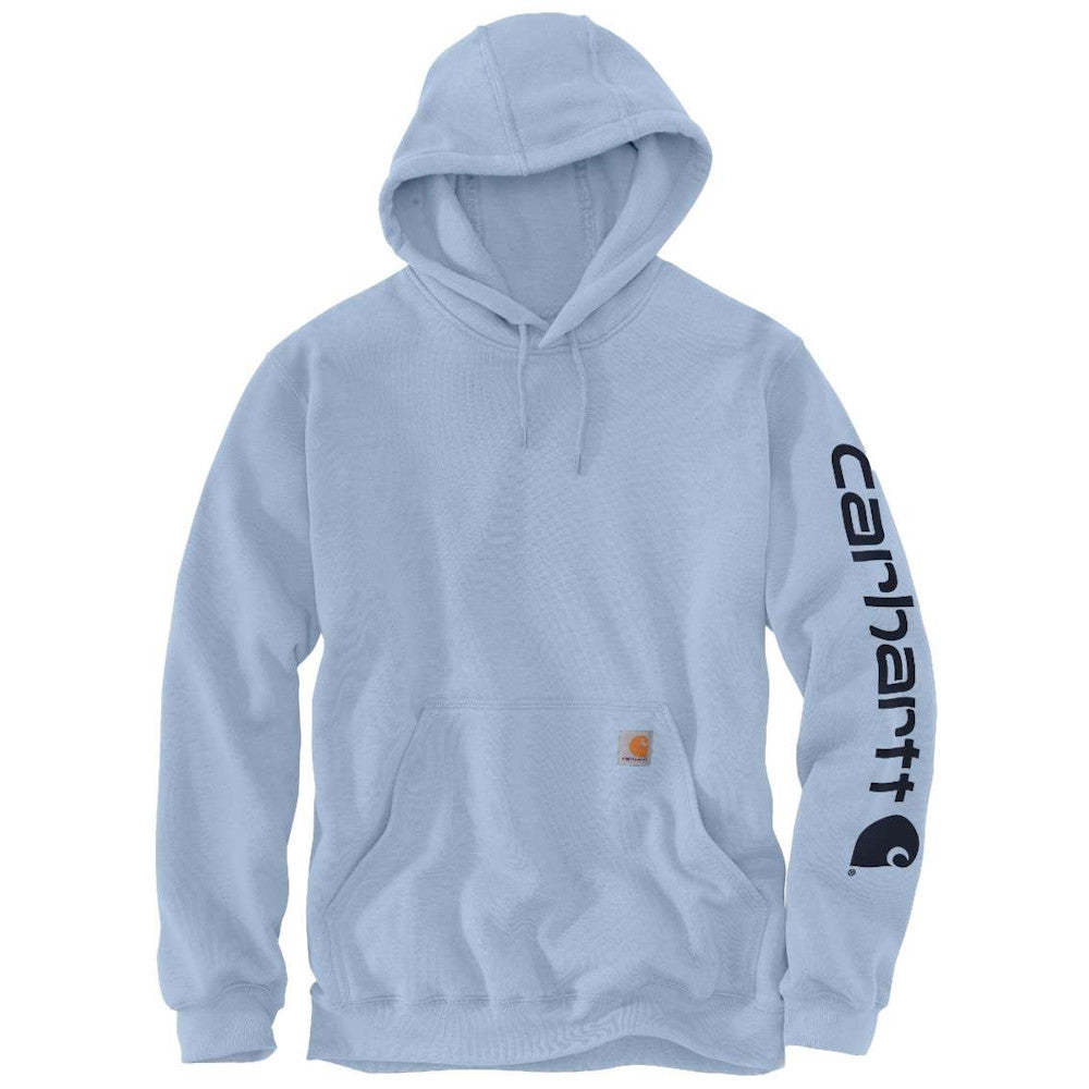 Carhartt Mens Polycotton Stretchable Sleeve Logo Hooded Sweatshirt Top