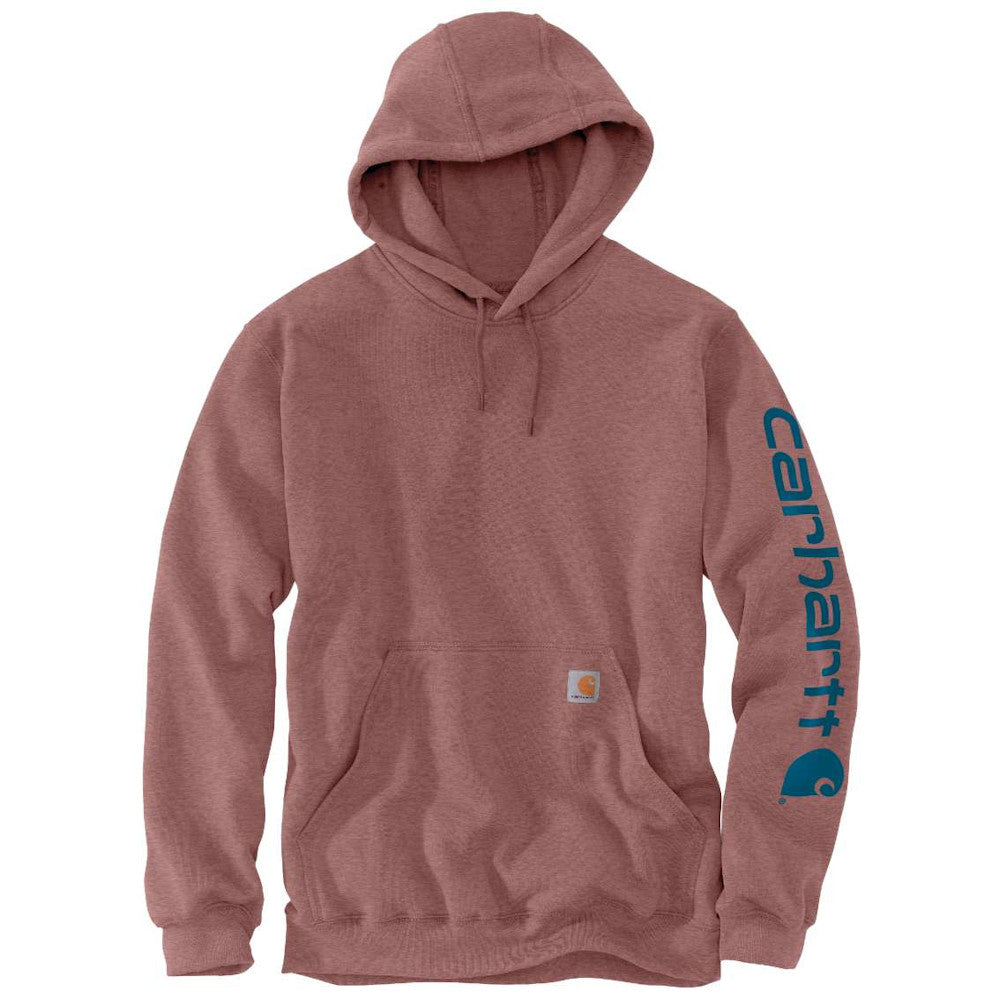 Carhartt Mens Polycotton Stretchable Sleeve Logo Hooded Sweatshirt Top