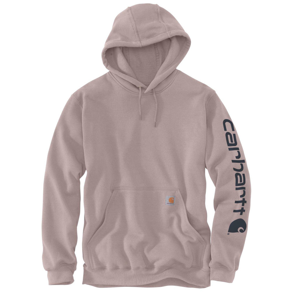 Carhartt Mens Polycotton Stretchable Sleeve Logo Hooded Sweatshirt Top