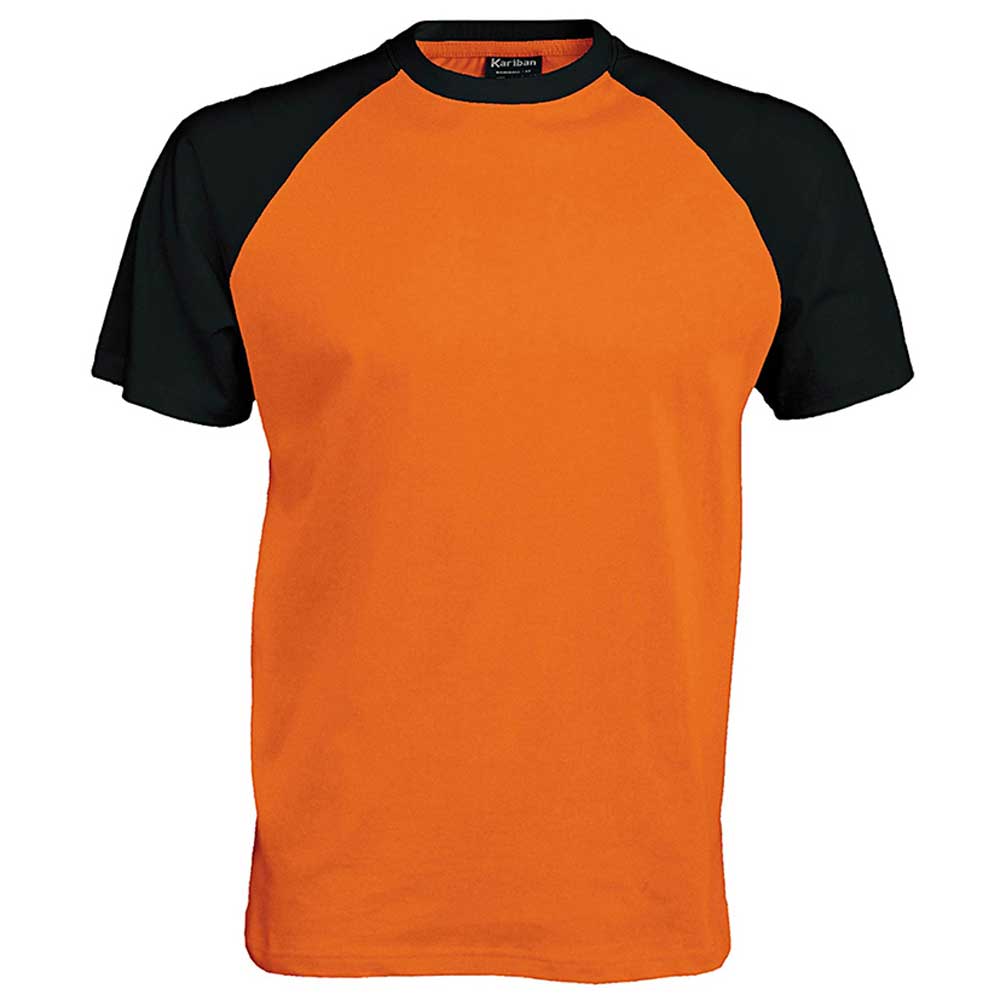 Kariban Mens Colours short sleeved Cotton baseball Sports T-Shirt XXL - 44/46" Chest