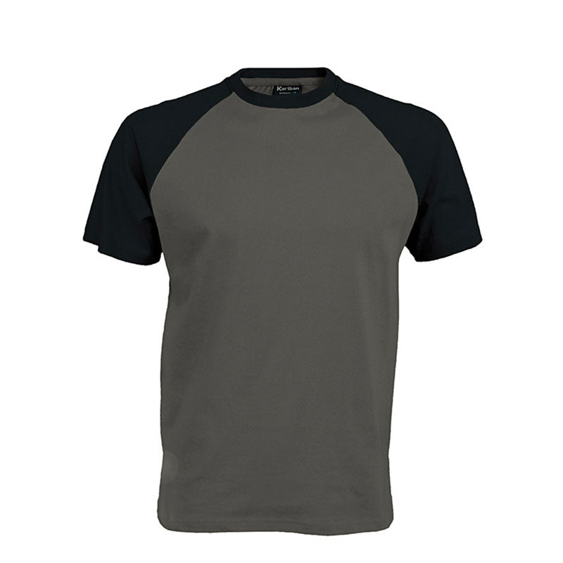 Kariban Mens Colours short sleeved Cotton baseball Sports T-Shirt XXL - 44/46" Chest
