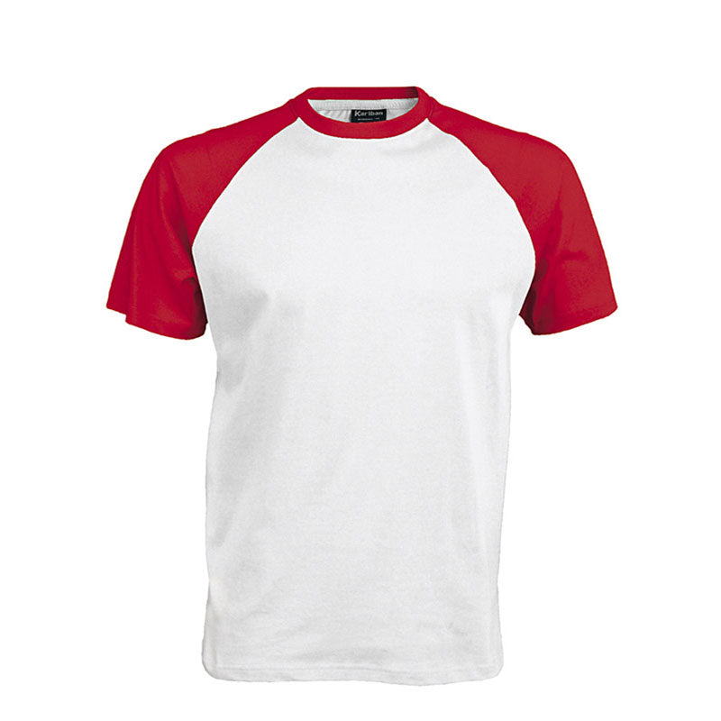 Kariban Mens Colours short sleeved Cotton baseball Sports T-Shirt XXL - 44/46" Chest