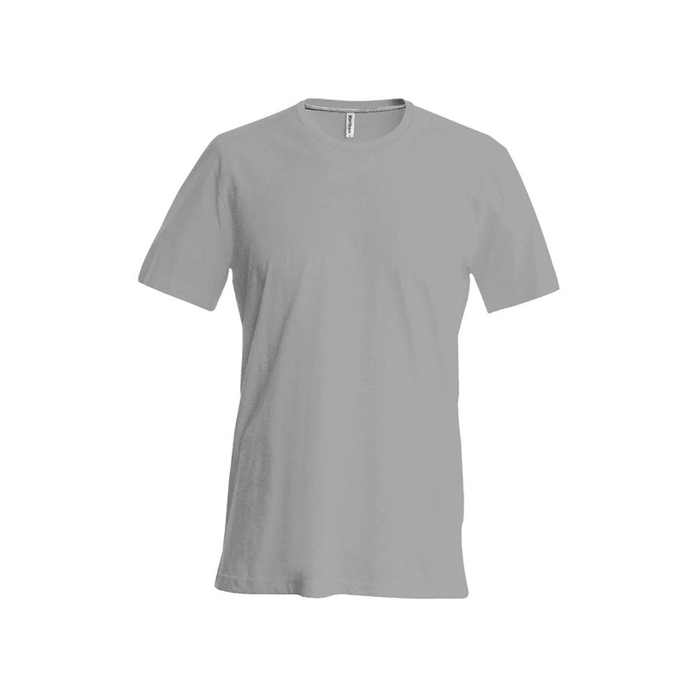 Kariban Mens Slim Fit Short Sleeve Crew Neck Plain Colours Cotton T-Shirt