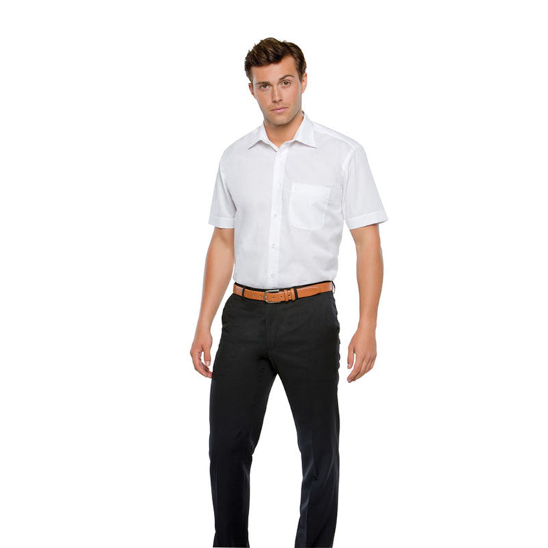 Kustom Kit Mens Business Colours Short Sleeved Tailored Fit Work Shirt