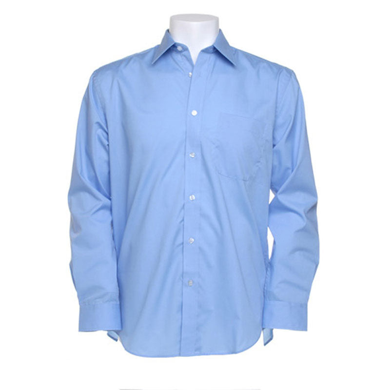 Kustom Kit Mens Business Colours Long Sleeved Tailored Fit Work Shirt