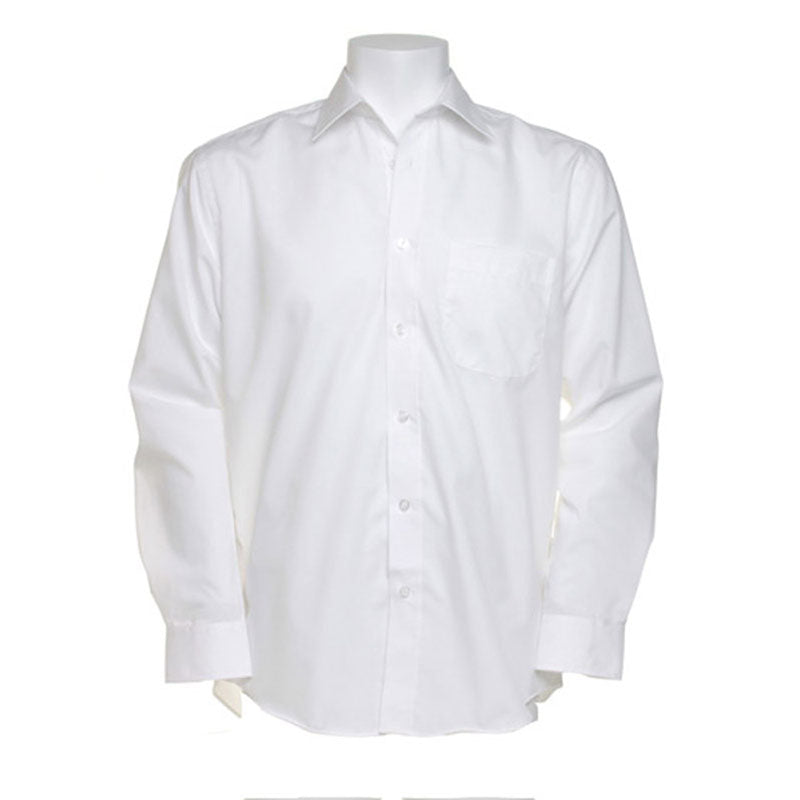 Kustom Kit Mens Business Colours Long Sleeved Tailored Fit Work Shirt
