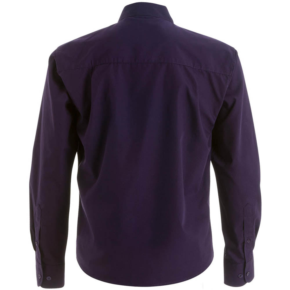 Kustom Kit Mens Mandarin Collar Fitted Shirt Long Sleeve