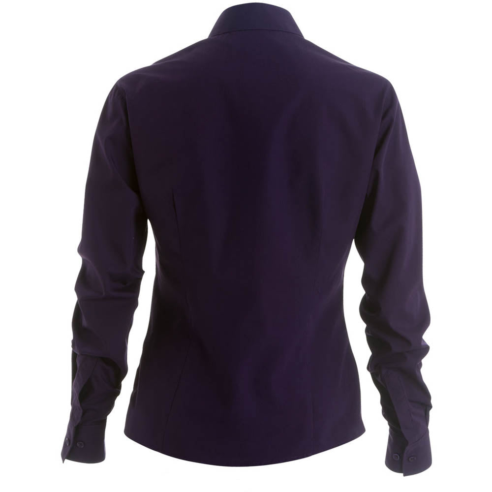 Kustom Kit Ladies Mandarin Collar Fitted Shirt Long Sleeve