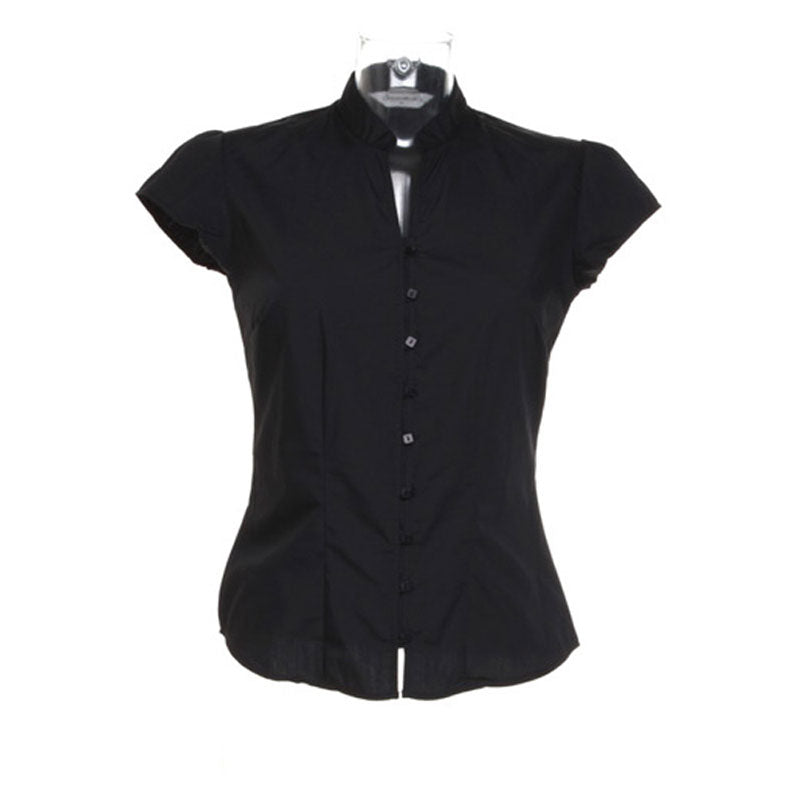Kustom Kit Ladies Blouse Cap Sleeve Shirt