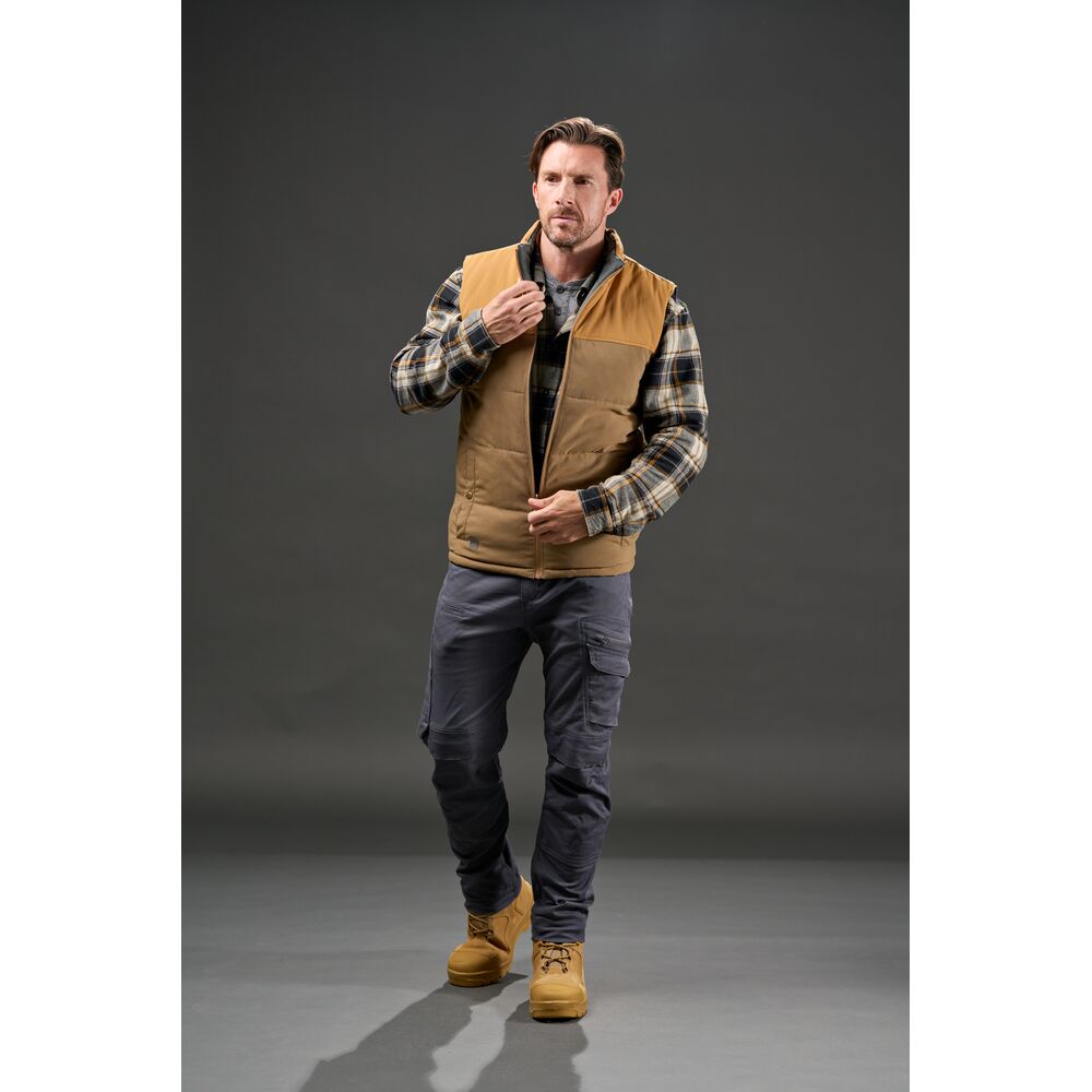 KA3 Reversible Gilet - Coffee Brown