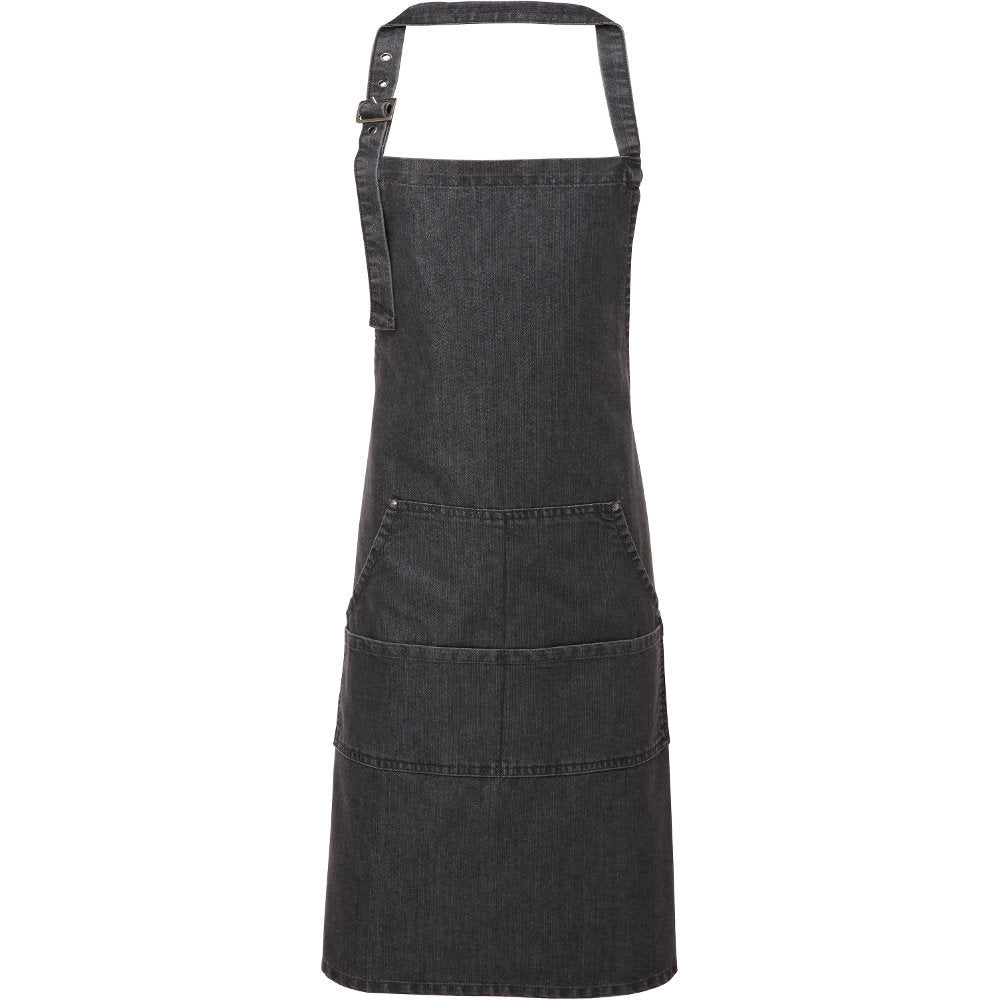 Premier Mens & Womens/Ladies Jean Stitch Denim Hospitality Bib Apron