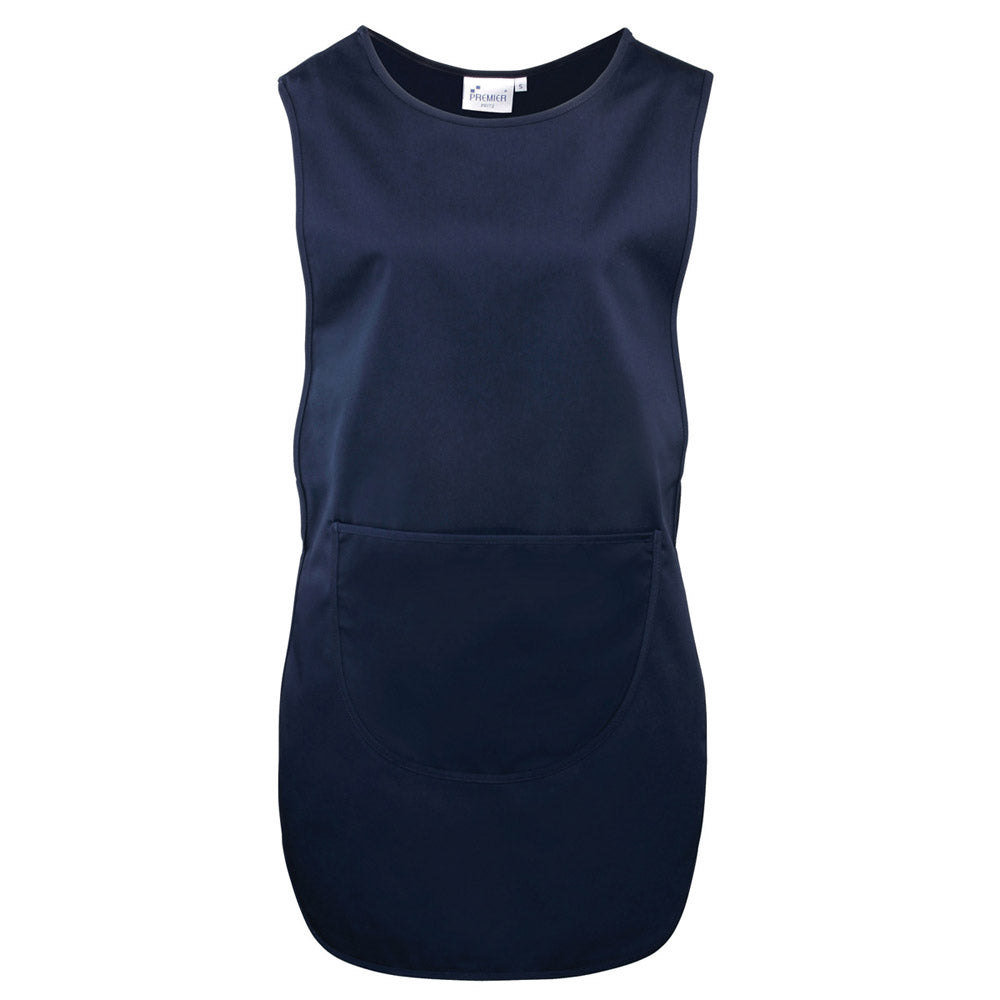Premier Colours Long length Unisex Adults pocket tabard Blue,Navy