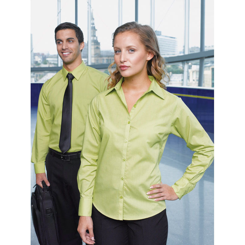 Premier Womens Ladies Poplin Polycotton Long Sleeve Corporate Blouse