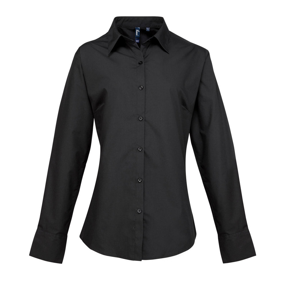 Premier Womens Supreme Poplin Long Sleeve Shirt