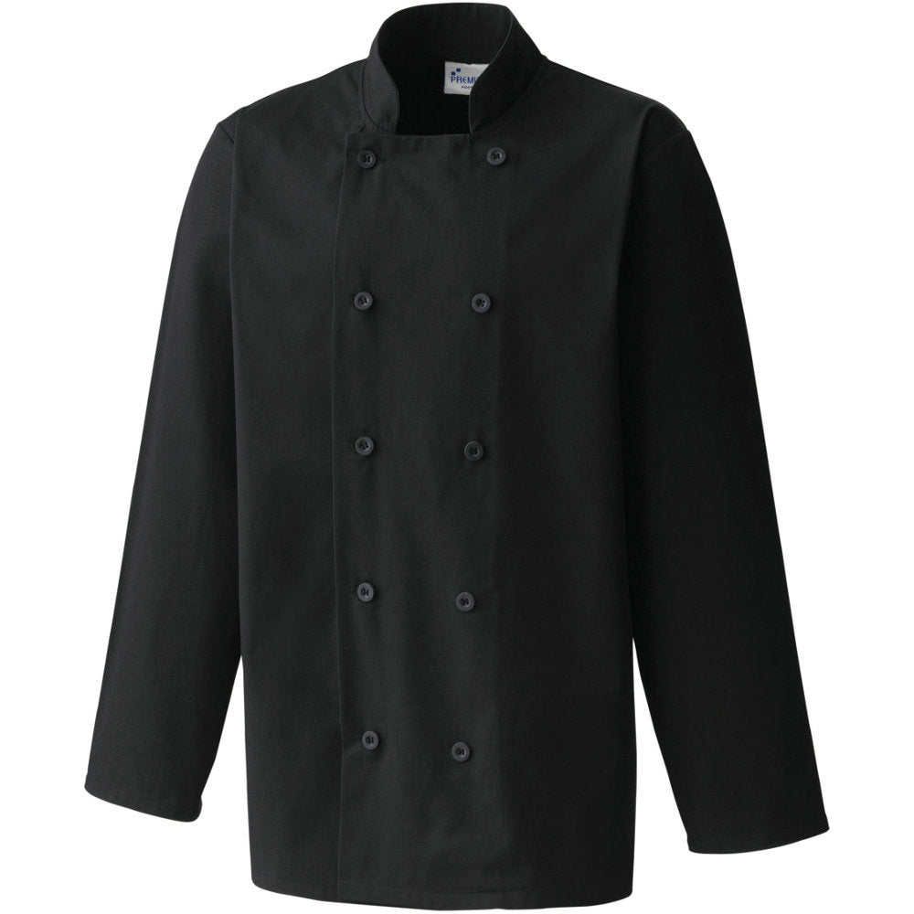 Premier Mens Long Sleeved Polycotton Workwear Uniform Chef Jacket