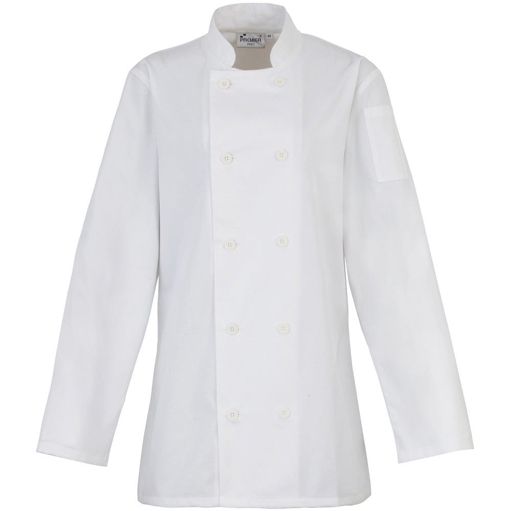 Premier Ladies Long Sleeve Chefs Coat