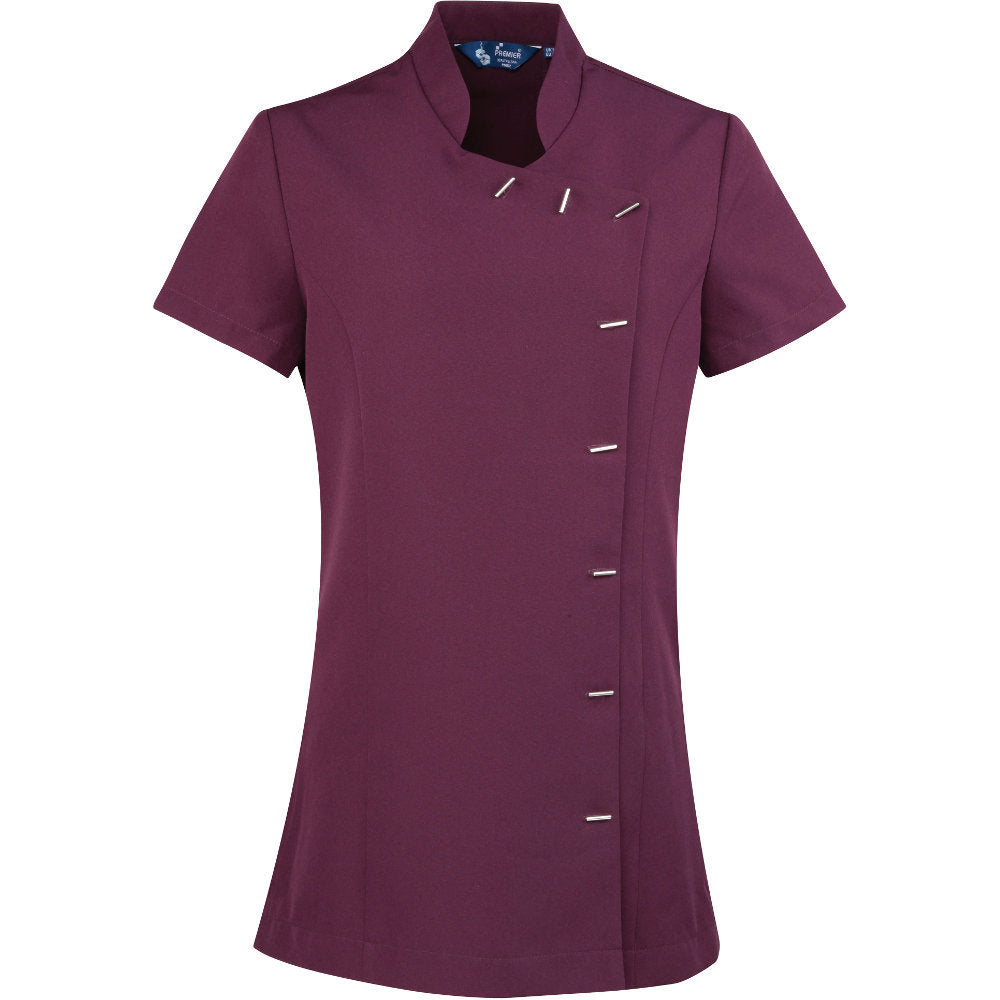 Premier Womens Ladies Orchid Beauty & Spa Mandarin Collar Tunic Top