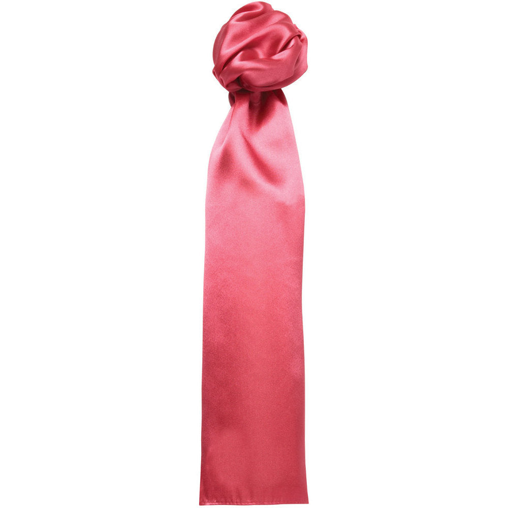 Premier Womens Ladies Plain Satin Feel Corporate Uniform Scarf