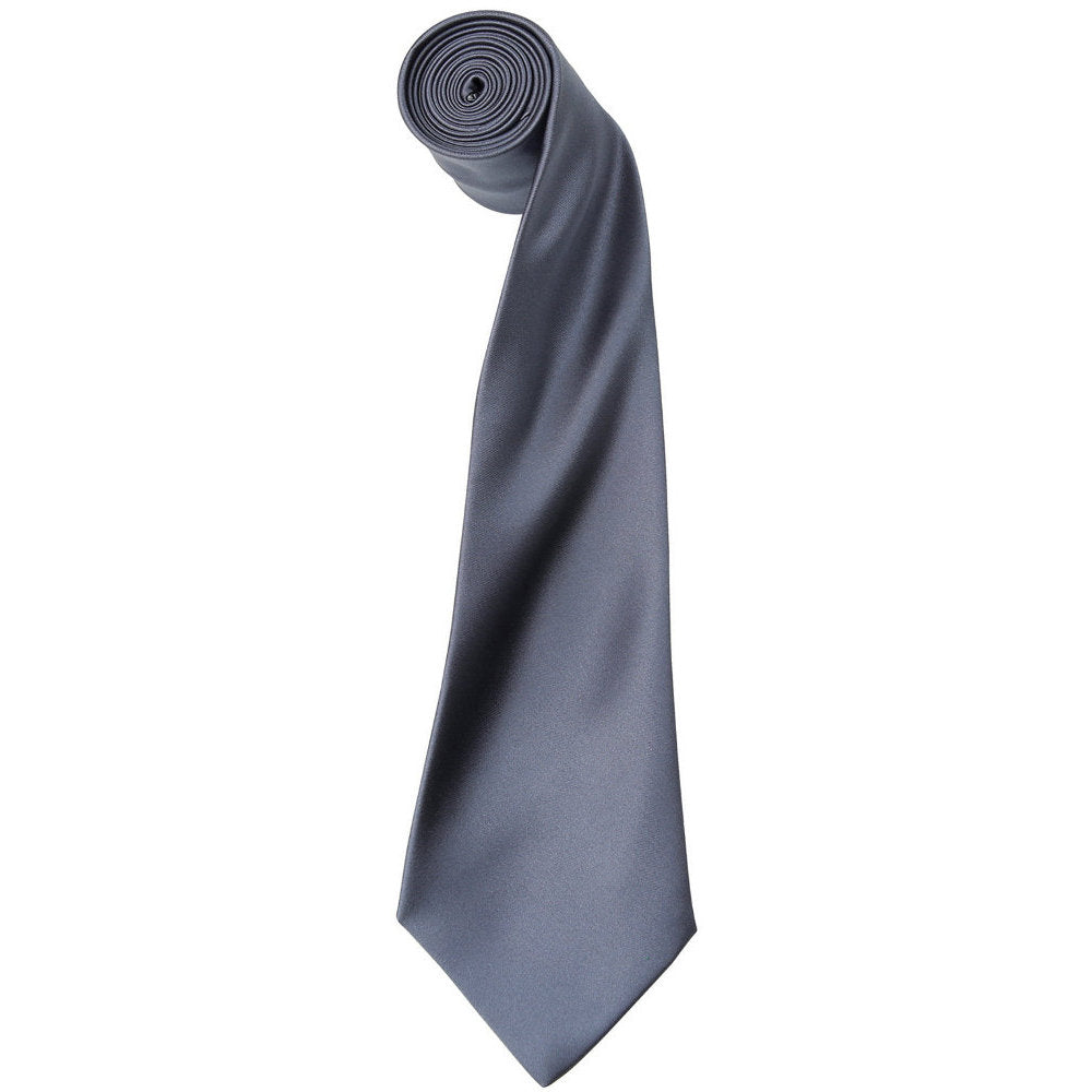 Premier Mens Colours' Satin Tie Full Length Corporate Uniform Necktie