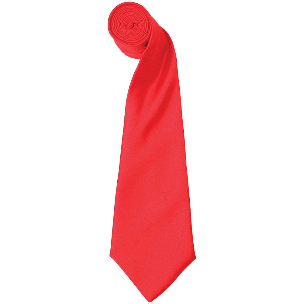 Premier Mens Colours' Satin Tie Full Length Corporate Uniform Necktie