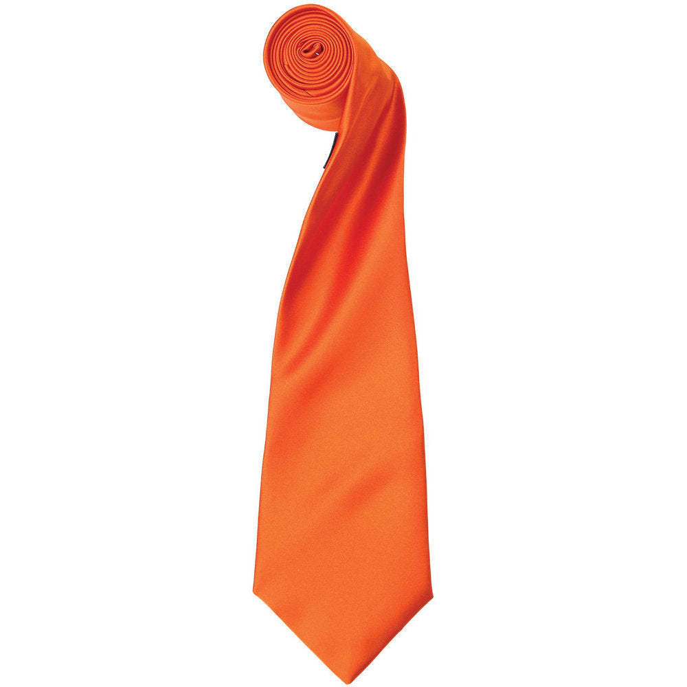 Premier Mens Colours' Satin Tie Full Length Corporate Uniform Necktie