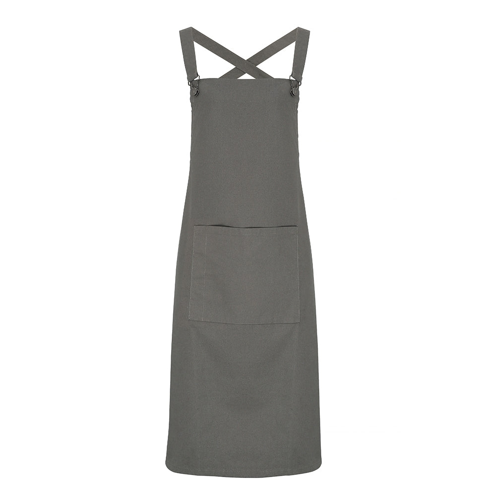 Premier Mens Cross Back Barista Cotton Canvas Long Bib Apron