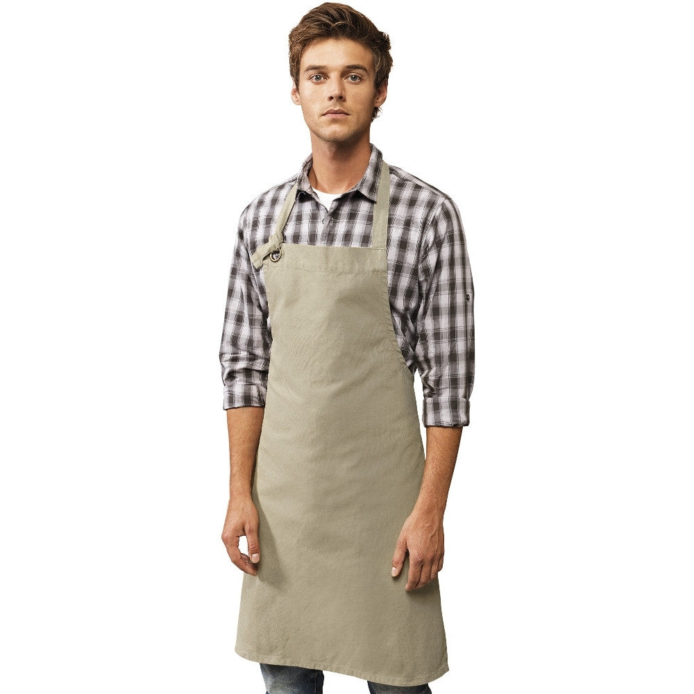 Premier Mens Calibre Heavy Cotton Canvas Long Bib Apron