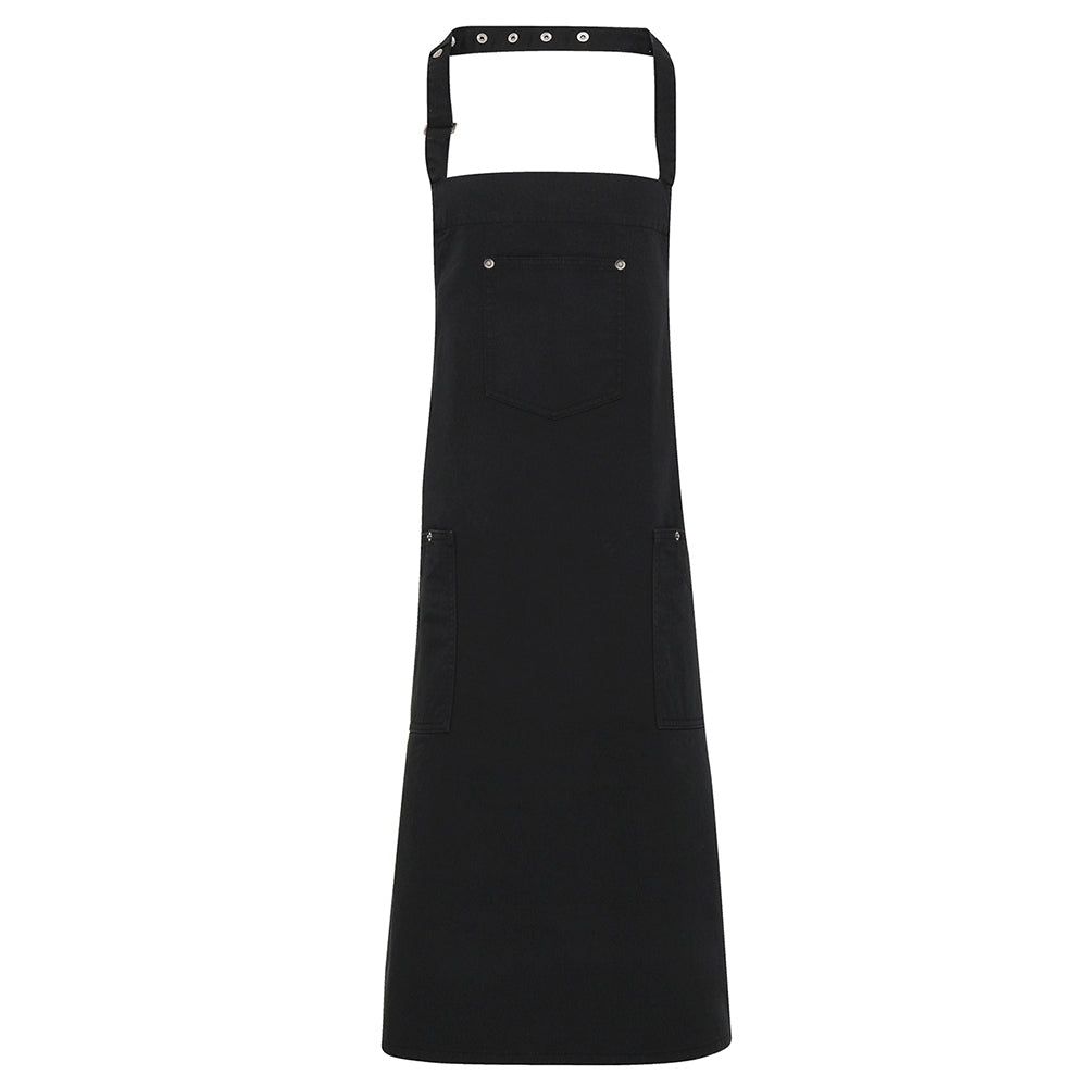 Premier Mens Chino Style Cotton Long Length Full Bib Apron