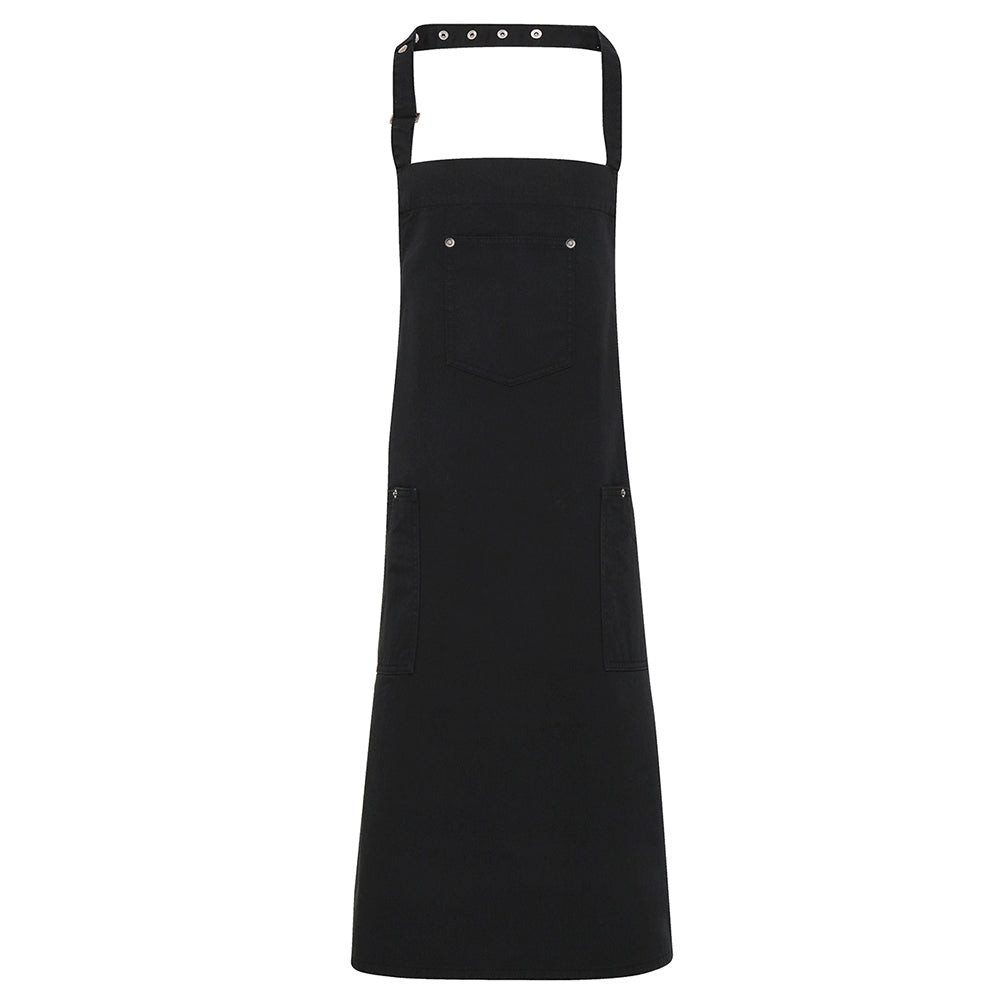 Premier Mens Chino Style Cotton Long Length Full Bib Apron