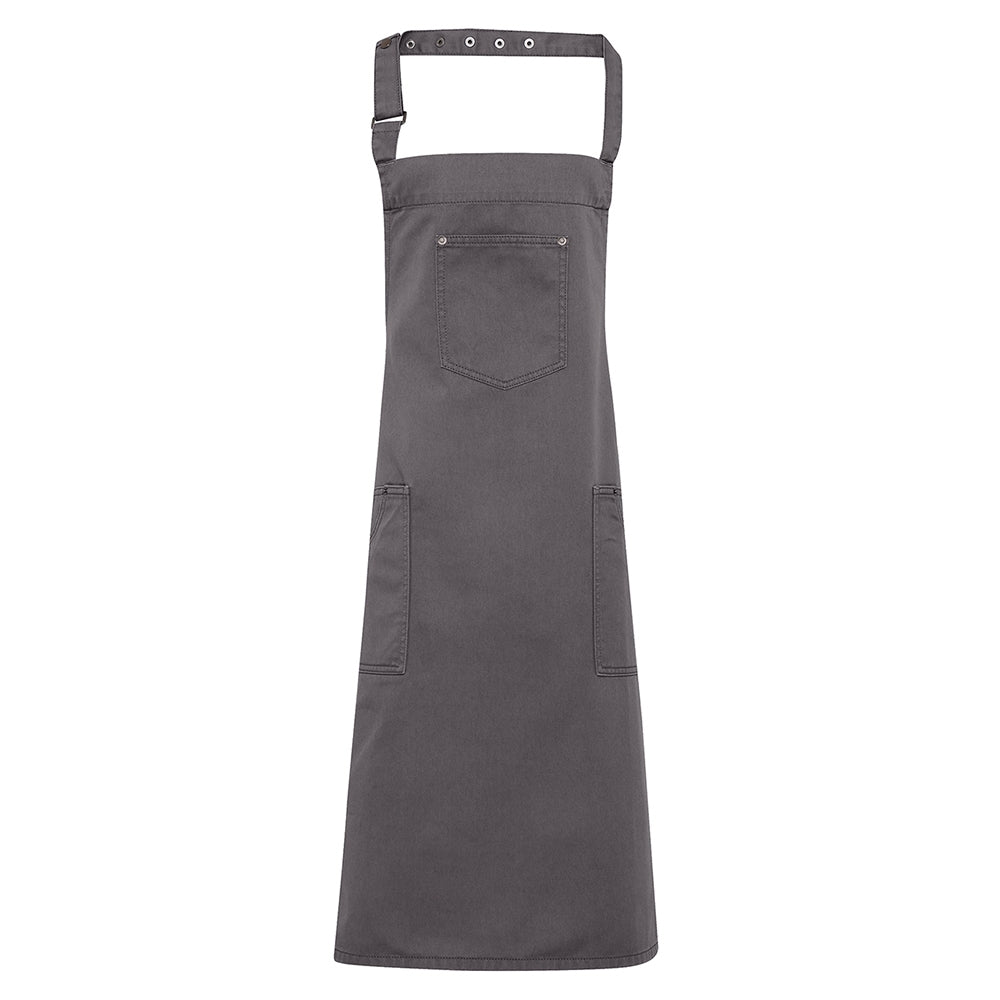 Premier Mens Chino Style Cotton Long Length Full Bib Apron