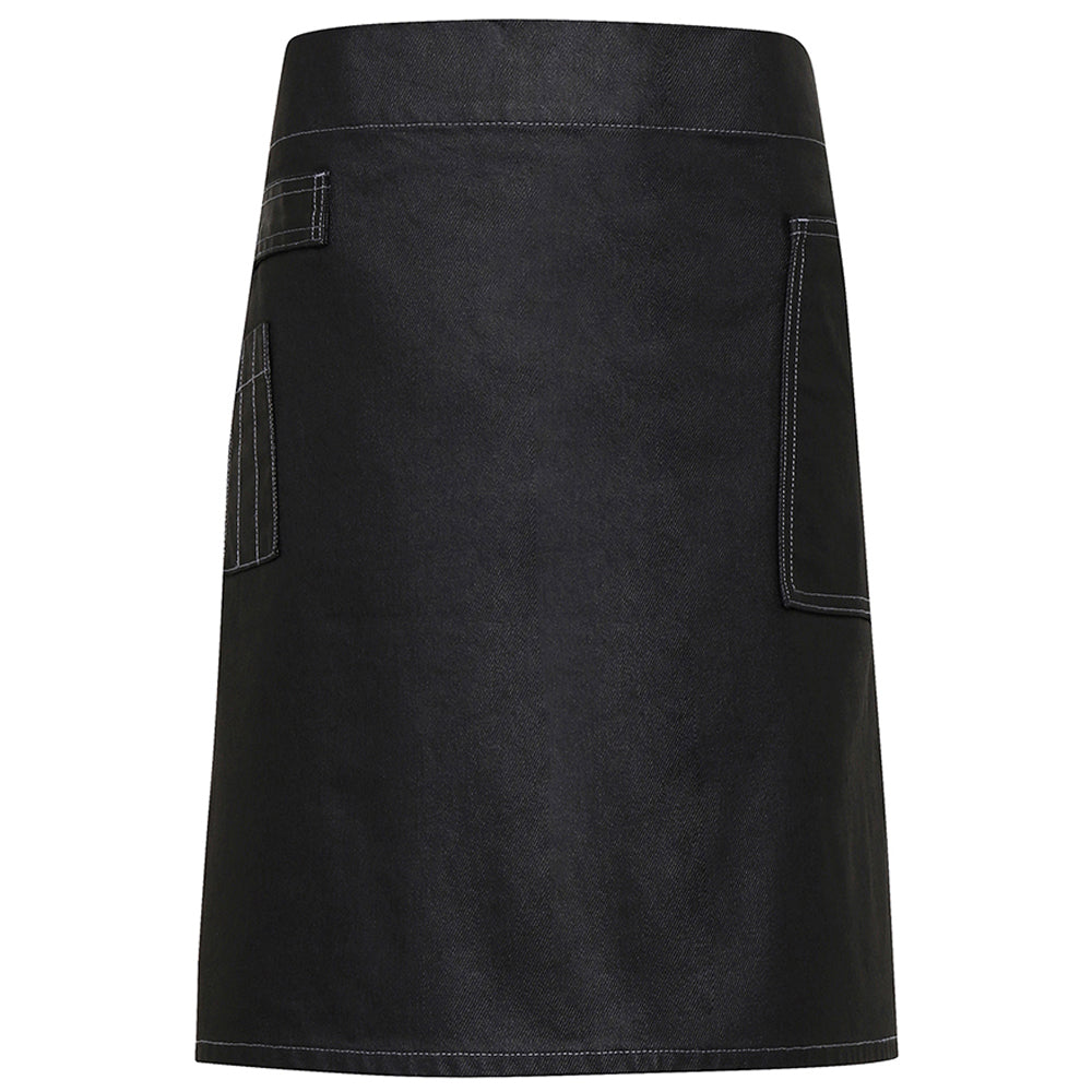 Premier Mens Division Waxed Look Durable Denim Waist Apron