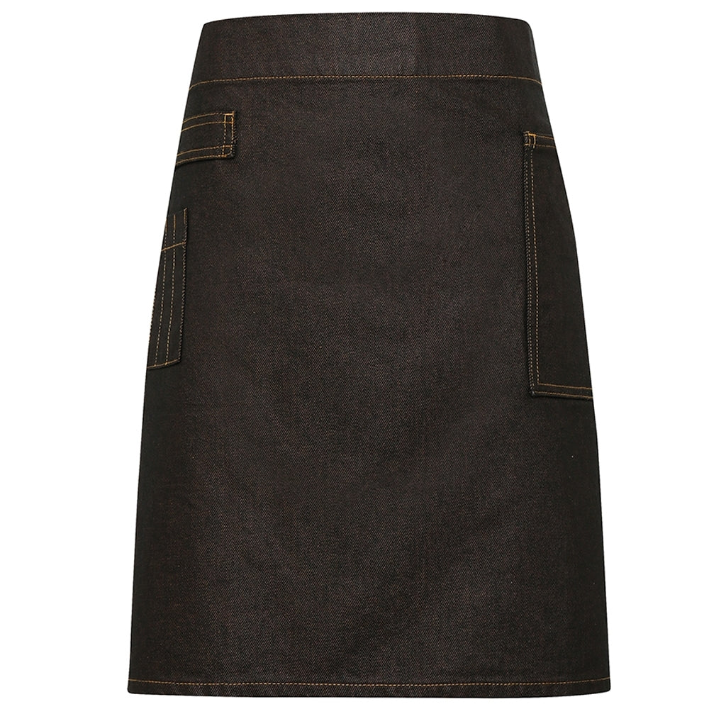 Premier Mens Division Waxed Look Durable Denim Waist Apron