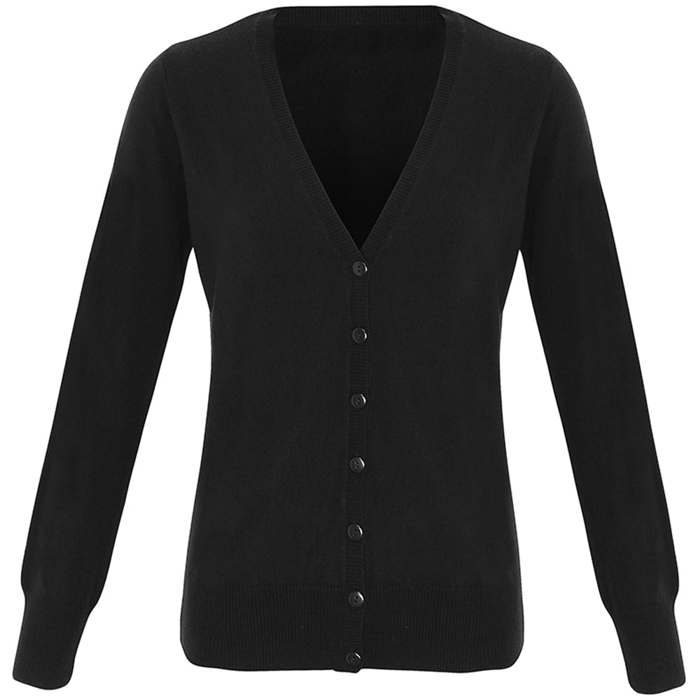 Premier Womens Essential Acrylic V Neck Button Down Cardigan