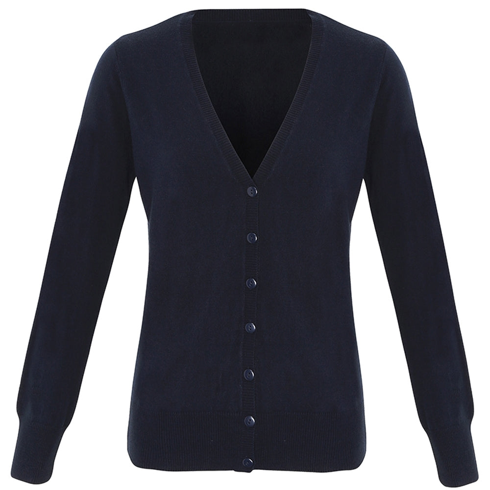 Premier Womens Essential Acrylic V Neck Button Down Cardigan
