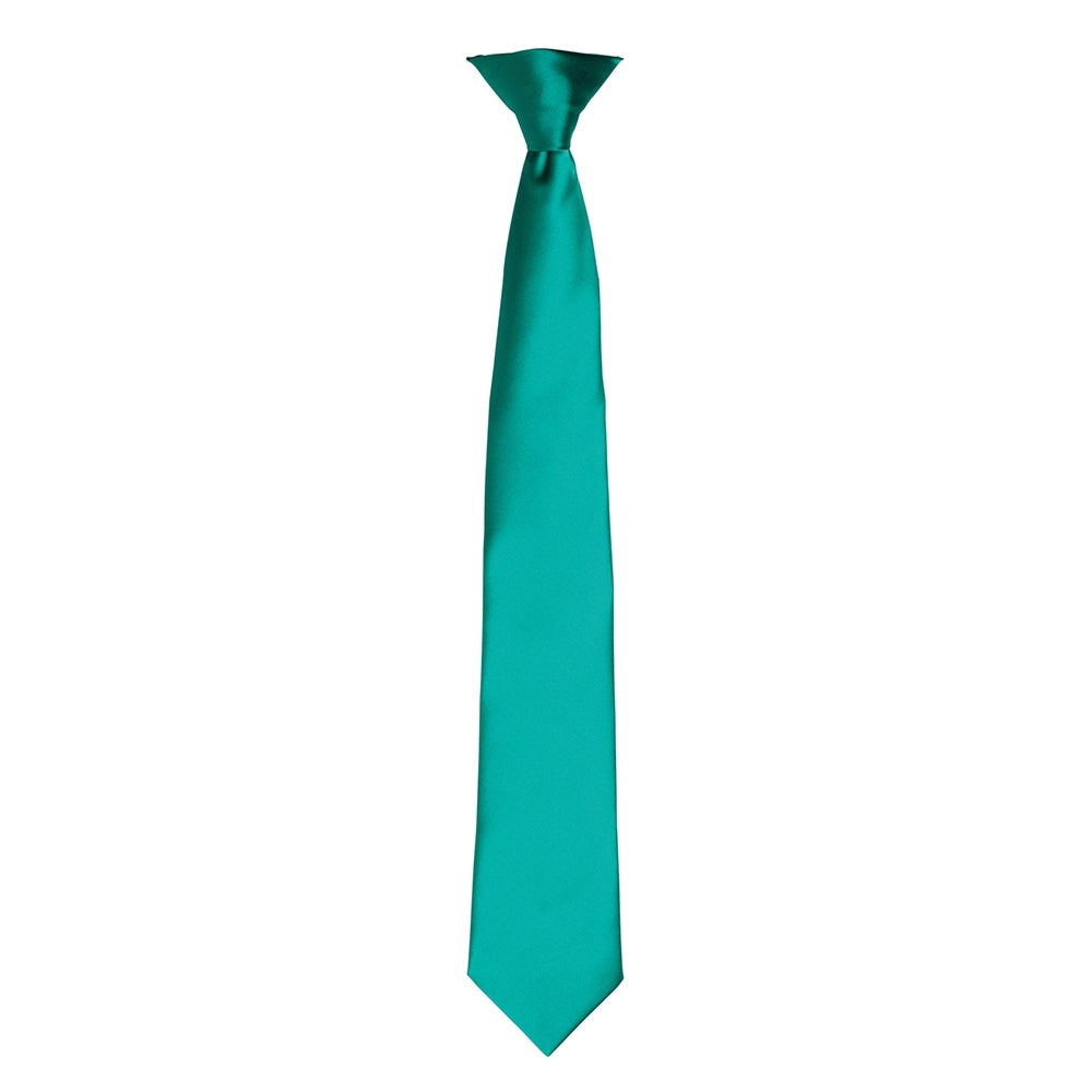 Premier Mens Colours Satin Woven Clip On Easy Wear Work Tie