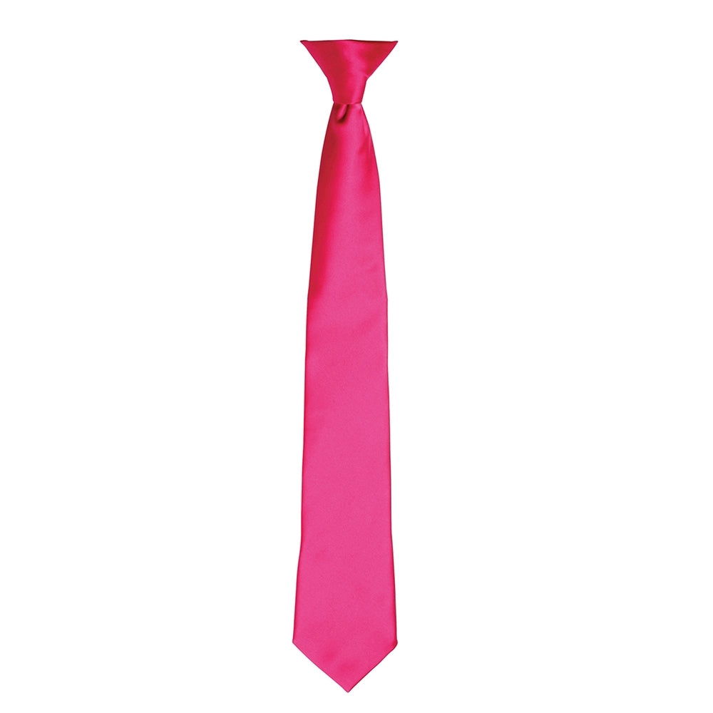 Premier Mens Colours Satin Woven Clip On Easy Wear Work Tie