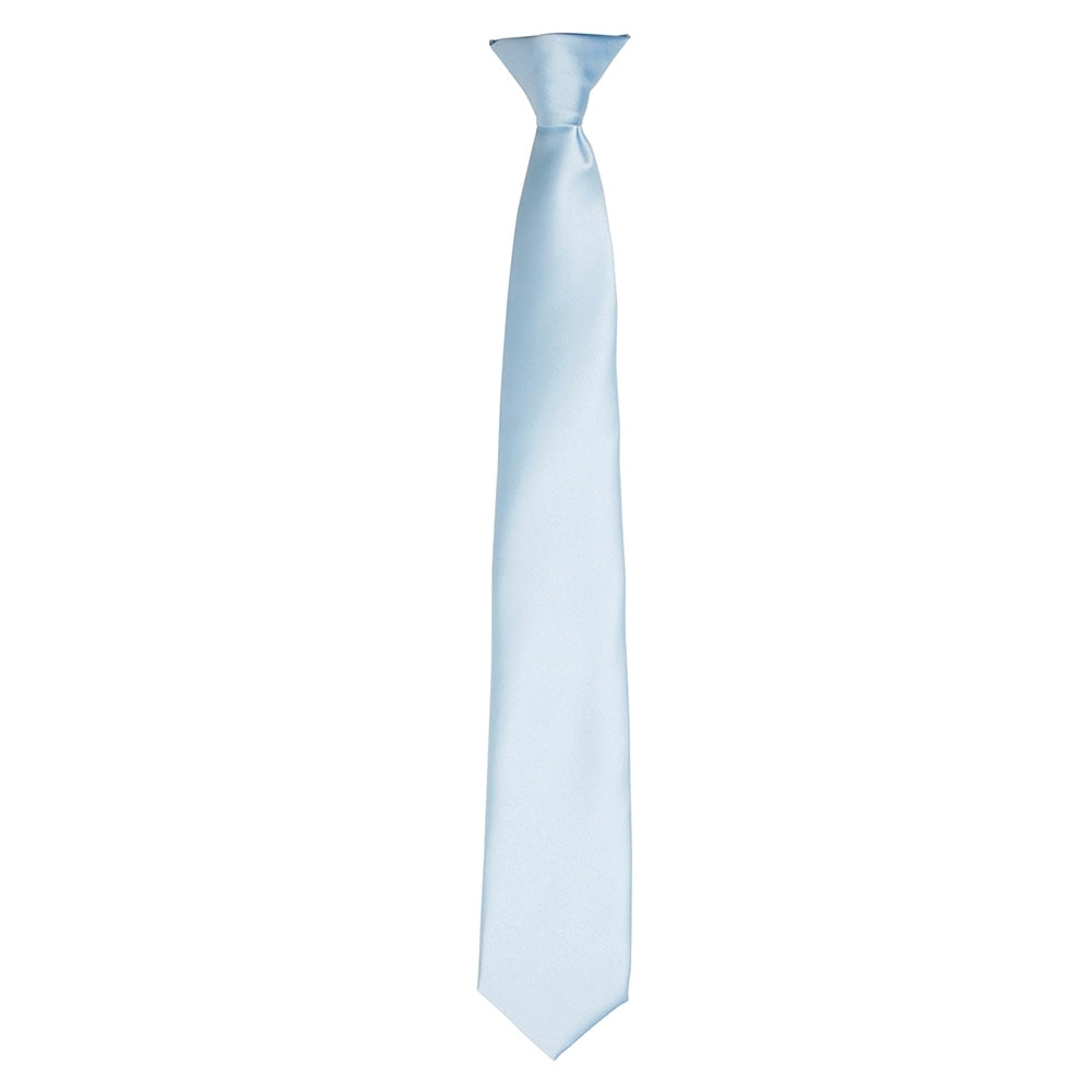 Premier Mens Colours Satin Woven Clip On Easy Wear Work Tie