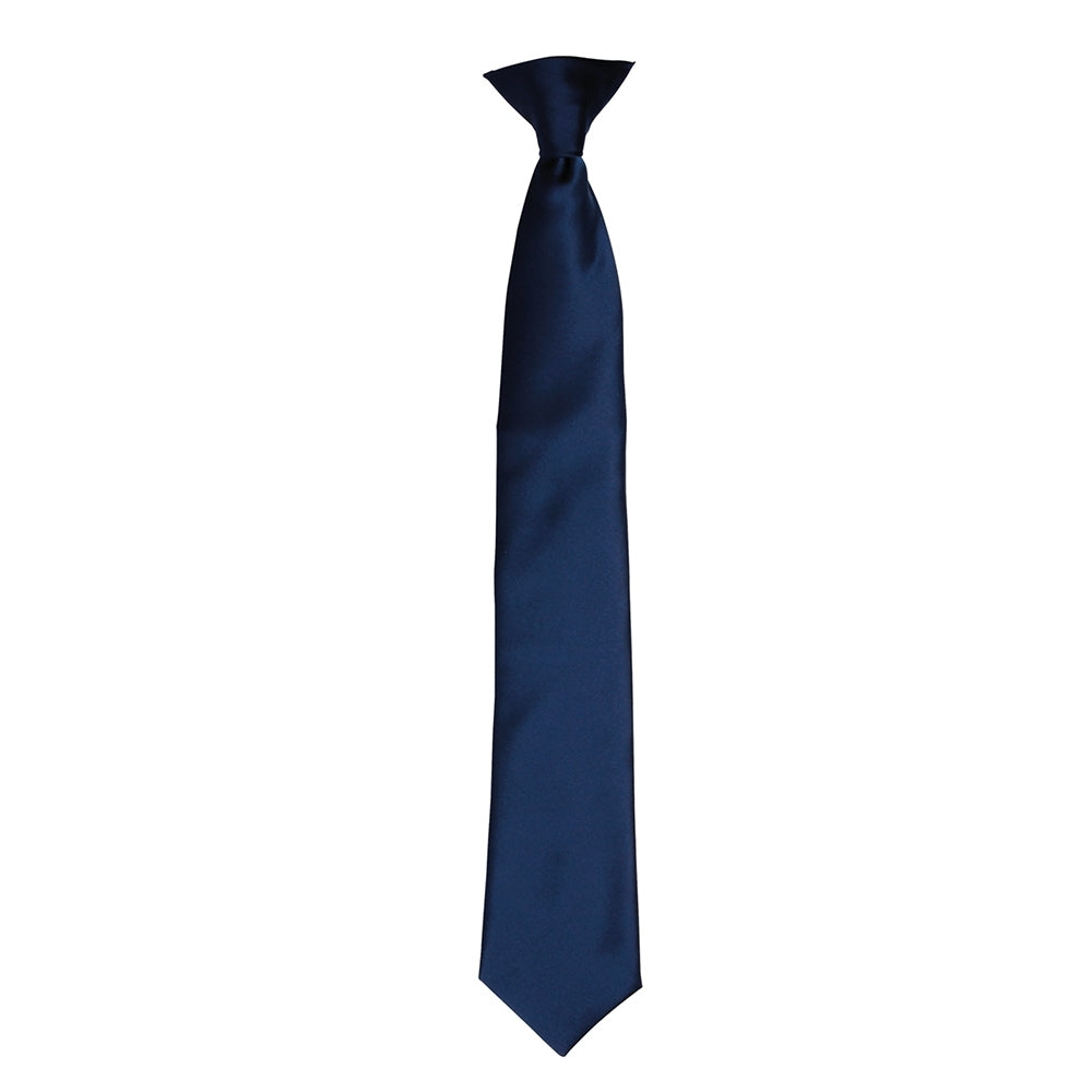 Premier Mens Colours Satin Woven Clip On Easy Wear Work Tie