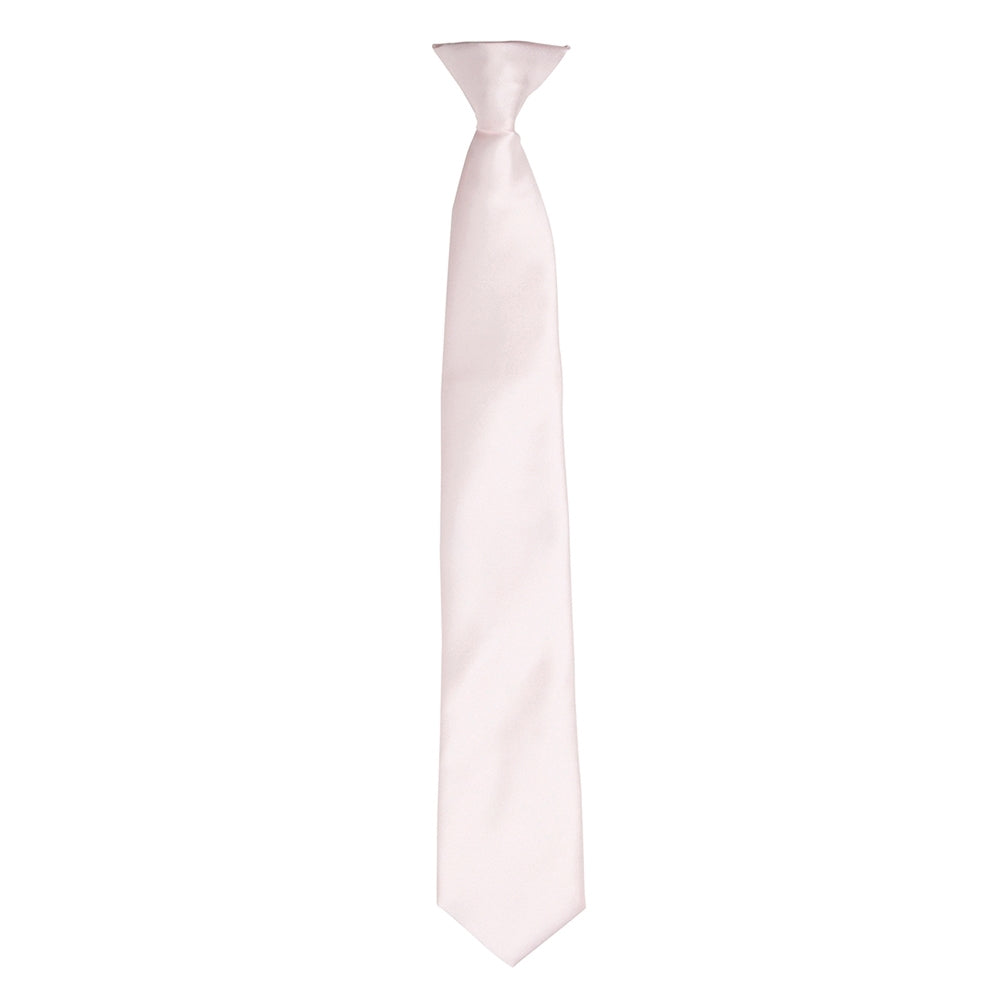 Premier Mens Colours Satin Woven Clip On Easy Wear Work Tie