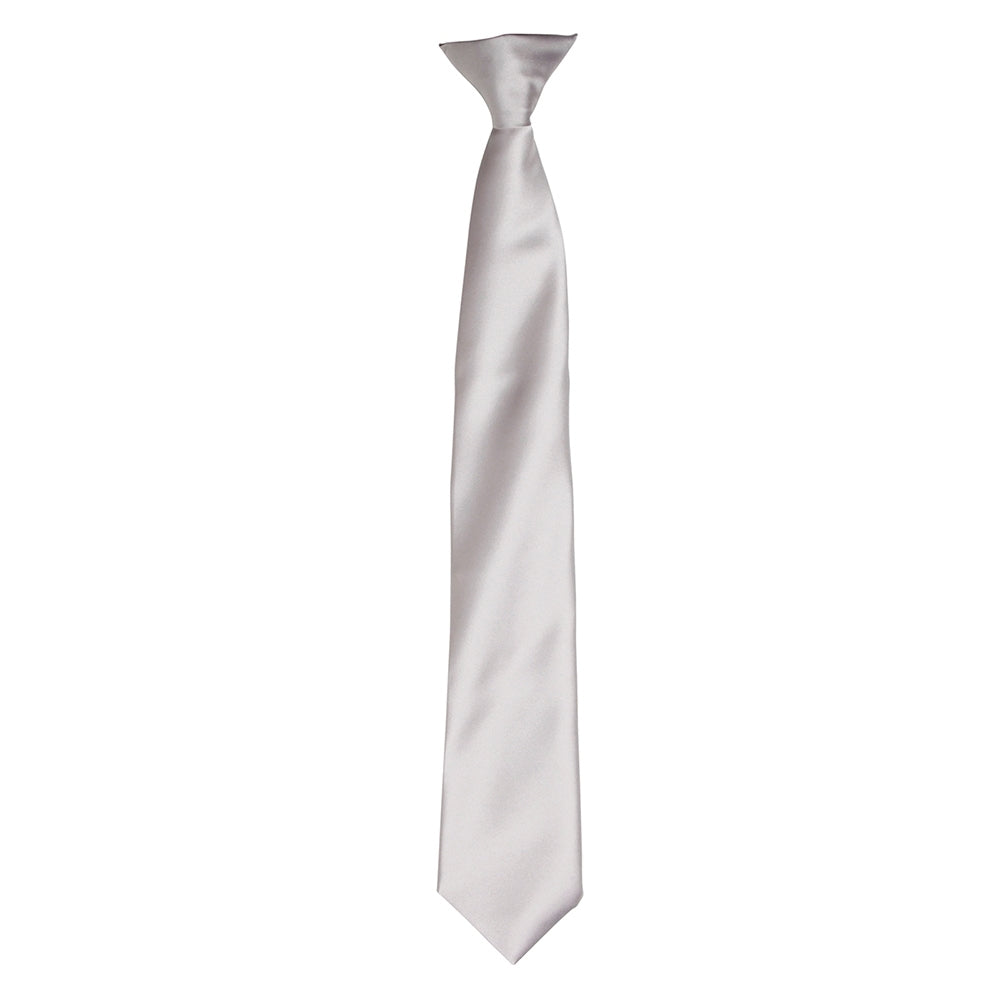 Premier Mens Colours Satin Woven Clip On Easy Wear Work Tie
