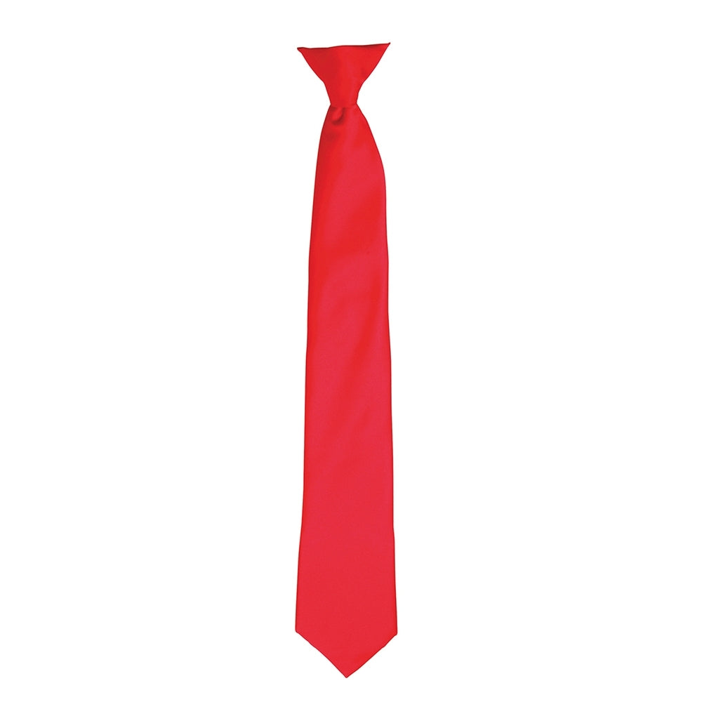 Premier Mens Colours Satin Woven Clip On Easy Wear Work Tie