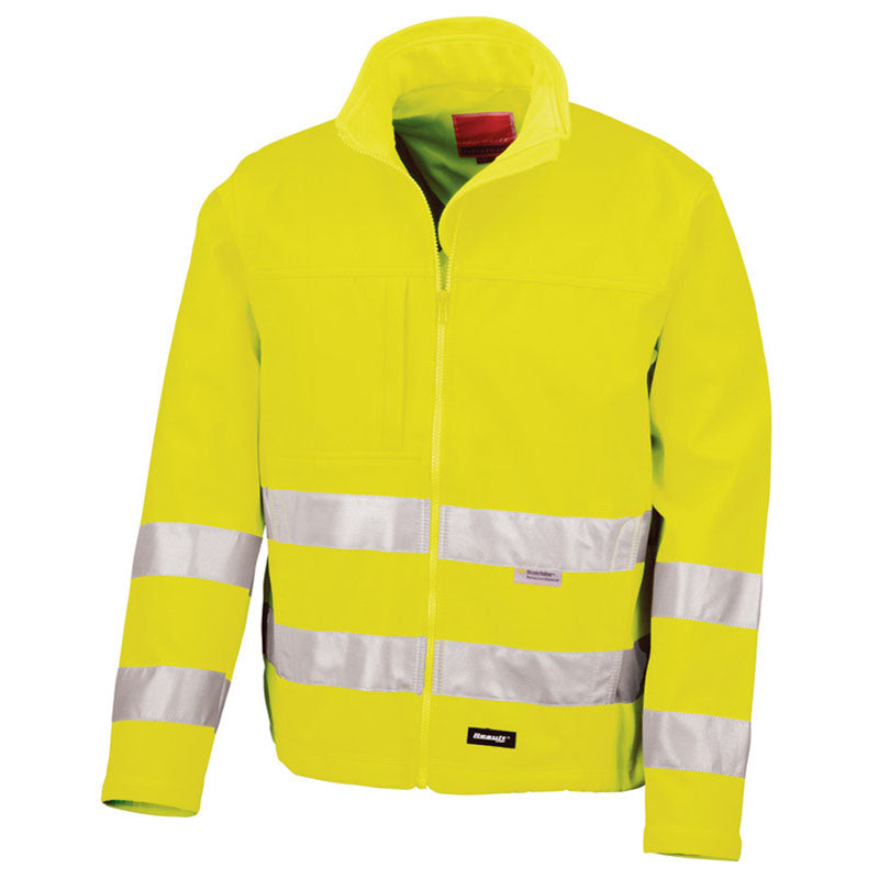 Result High Visibility Viz Mens Windproof Breathable 3 Layer Softshell Jacket