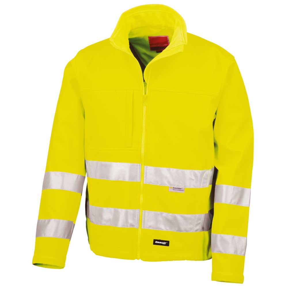 Result High Visibility Viz Mens Windproof Breathable 3 Layer Softshell Jacket