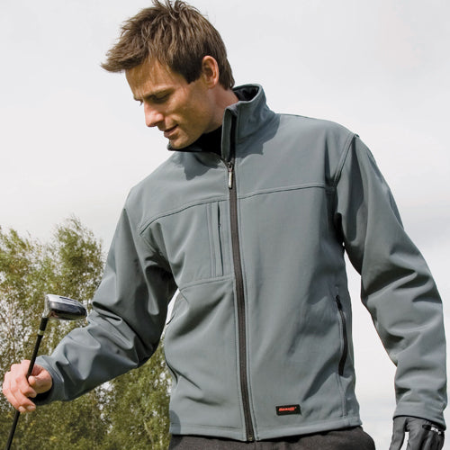 Result Mens Classic Windproof Showerproof Breathable Soft Shell Jacket