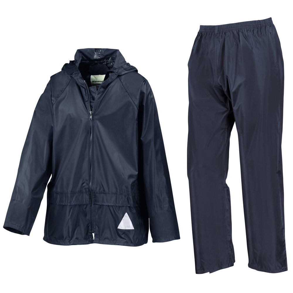 Result Childrens Kids Boys and Girls Waterproof Jacket and Trousers Rain Suit
