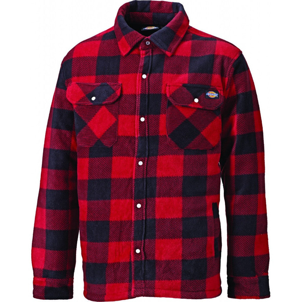 Dickies Mens Portland Long Sleeve Polyester Polar Fleece Padded Shirt