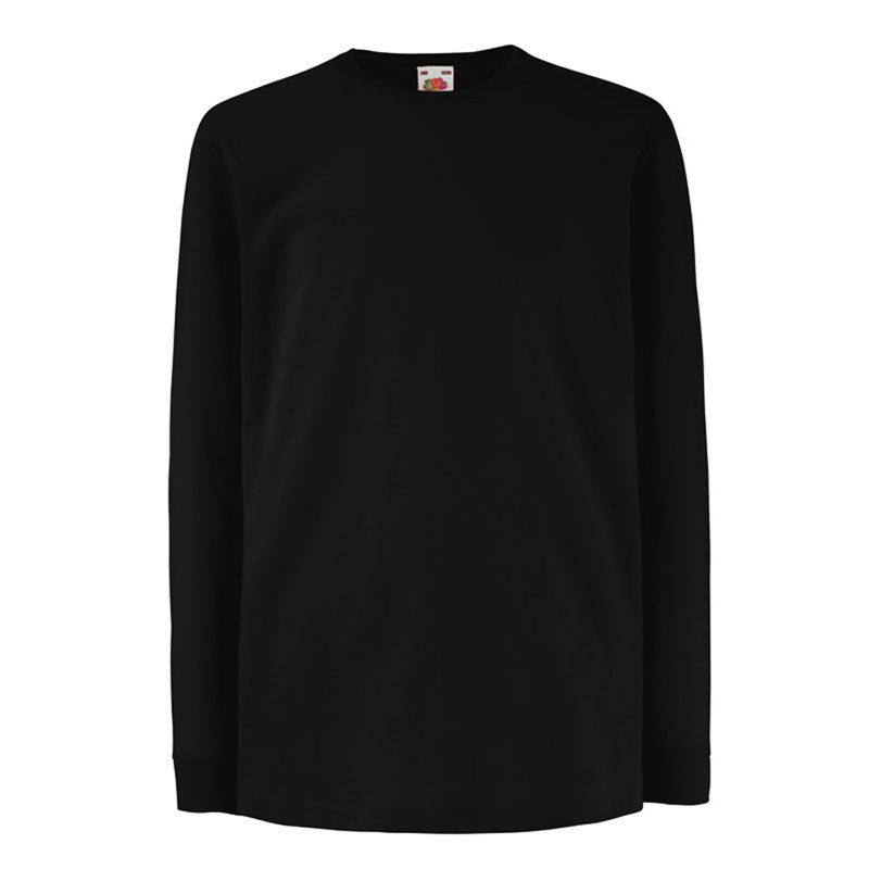 Fruit Of The Loom Kids Long Sleeve Valueweight Cotton T-Shirt