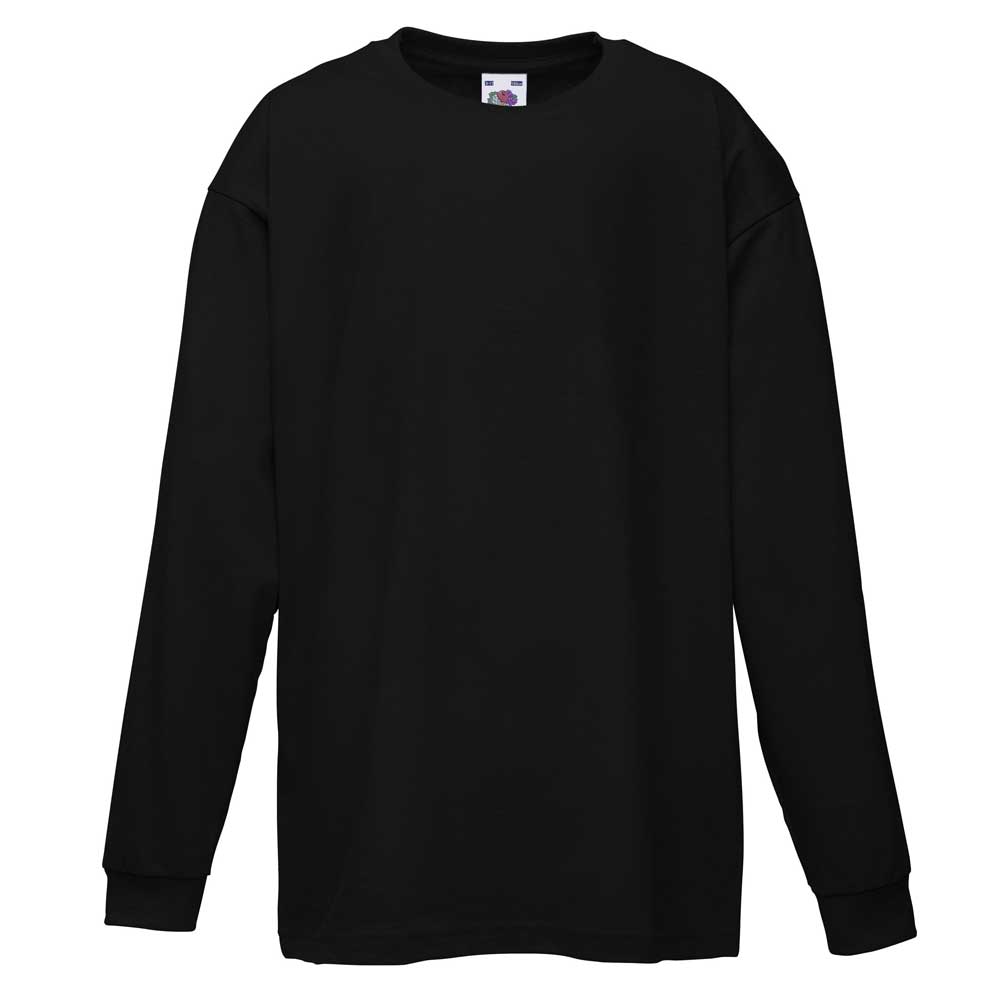 Fruit Of The Loom Kids Long Sleeve Valueweight Cotton T-Shirt