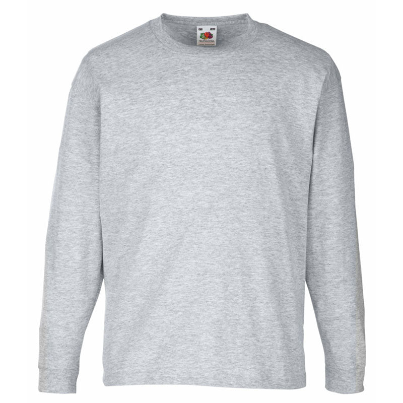 Fruit Of The Loom Kids Long Sleeve Valueweight Cotton T-Shirt